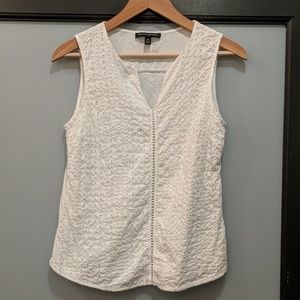 BANANA REPUBLIC factory eyelet top xs white